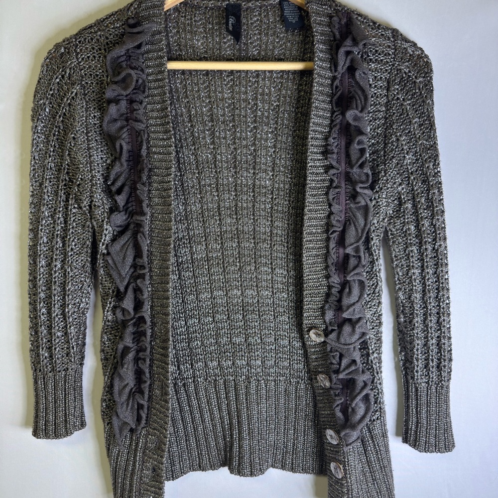 BKE‎ Textured Metallic Women's Cardigan